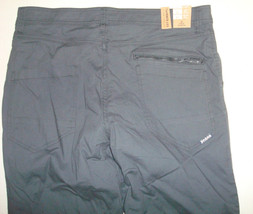 NWT New Mens 32 X 32 Prana Organic Cotton Pants Gray Dark On the Move Casual Zip - £143.88 GBP