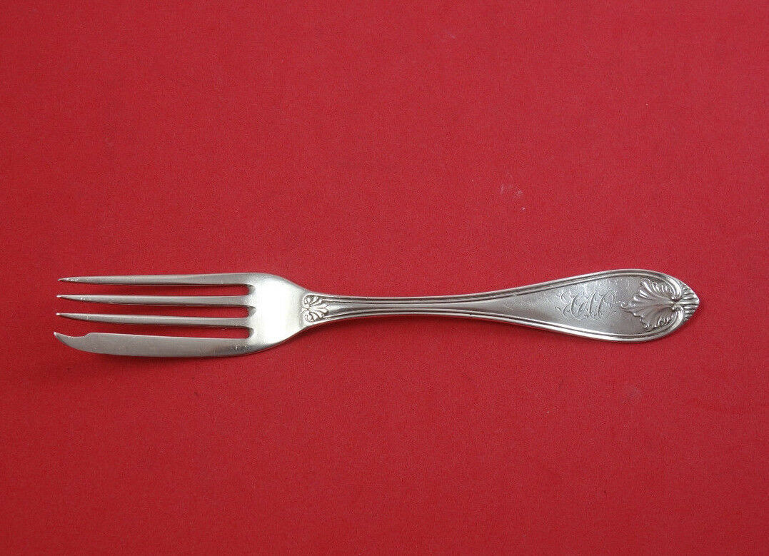Leaf by William Gale Sterling Silver Pastry Fork 4-tine 6 1/4" Antique Vintage - £102.08 GBP