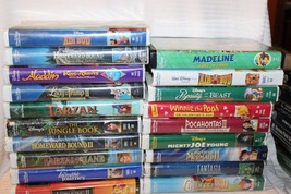 Lot of 19 Disney VHS Tapes, Clam Shell, Incredible Journey, Air Bud, Tarzan More - £119.62 GBP