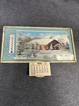 Old Advertising Thermometer Reverse Painted Glass Hilltop Grocery Hummelstown PA - £18.68 GBP