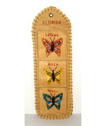 Vintage Florida Butterflies Wall Organizer CNI Organizer Made in Philipp... - £10.38 GBP