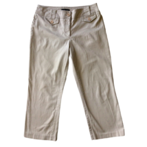 New York &amp; Company Women&#39;s Cropped Chino Pants Size 8 Stone Beige - $21.15