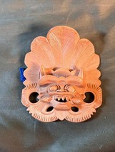 Vintage Bali Barong Wood Carving Balinese Wall Hanging Mask Caved Wooden Art - $37.70