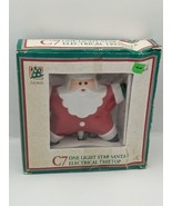 Christmas Tree Topper Star Santa Plastic Vintage Treetop Clipon  USED  - $19.77