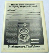 1976 Print Ad Shakespeare Fishing Rods Fly, Spinning, Casting Columbia,SC - £8.15 GBP