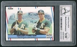 1988 Fleer Mark Mcgwire Jose Canseco 624 Graded Rollie Fingers Authentic Aei 9.5 - £23.22 GBP