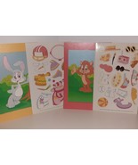 Vintage Current Inc Stickers Dress Up Cat &amp; Rabbit Paper Doll Stickers - £5.52 GBP