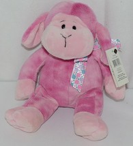 GANZ HE9835 Lambie 11 Inch Pink Tie Dye  With A Snowflake Bow - £10.35 GBP