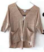 J. Jill cardigan sweater knit top one button women&#39;s SMALL petite linen ... - £19.74 GBP