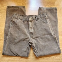 Vintage Carhartt Jeans Mens Size 36x34 Brown B12 CHT Made In USA Carpenter Pants - £22.34 GBP