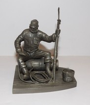 Wonderful 1977 Franklin Mint Pewter The Harpooner Ron Hinote Sculpture - £23.72 GBP