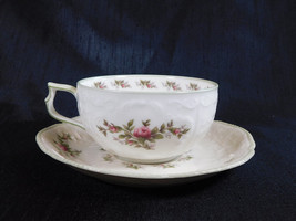 Rosenthal Sanssouci Rose Ivory Flat Teacup and Saucer with Green Trim # ... - £20.98 GBP