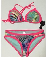 Women&#39;s Two Piece Swimwear Swimsuit Push Up Top Sz Lg 11/13, Bottom Sz M... - £8.31 GBP