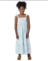 32 Degrees Cool Sleeveless Maxi Dress Purple/Teal Tie Dye Girl&#39;s Sz M 10... - $368.85 MXN