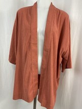 Chico&#39;s Coral Open 3/4 Sleeve Cardigan Chico&#39;s Size 1 Fits Women&#39;s Size M - £9.08 GBP