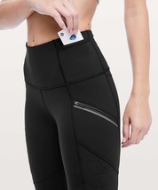 Lululemon Toasty Tech Tight II Leggings Atletic Jogers Black Size 4 - $647.56 MXN