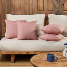 Deconovo 4 Pcs Pillow Covers Faux Linen Pillow Sham Soft Cushion Cover - £24.28 GBP