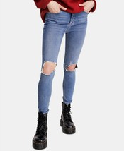 Free People Womens Size 28 Blue Busted Knee Skinny Fit Jeans NWT $98 - £21.14 GBP