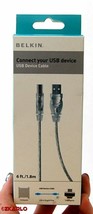 NEW Belkin F3U133 6&#39; ft USB 2.0 CABLE Device A-B Gold iMac PC cord wire ... - $4.23