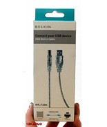 NEW Belkin F3U133 6&#39; ft USB 2.0 CABLE Device A-B Gold iMac PC cord wire ... - £3.32 GBP