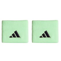 adidas Tennis Wristband Small Badminton Running Sweatband Green 2pc NWT IR7914 - £17.60 GBP
