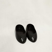 Darice Collectible Doll 18&quot; Black Dress Shoes Replacement 1/2&quot; High Vintage - £12.78 GBP