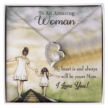 To Mom My Heart is Always Yours Forever Necklace w Message Card - £45.46 GBP+