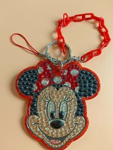 Tokyo Disney Resort Sparkling Rhinestones Cute Minnie Mouse Keychain Str... - £18.60 GBP