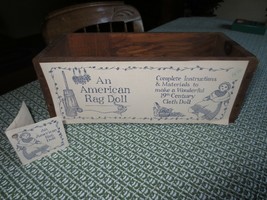 19th Century Cloth Doll Kit Wooden Advertising Crate - 11&quot; X 4.75&quot; X 4.5&quot; High - £7.97 GBP