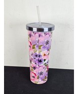 USED Manna Hydration Insulated Chilly Tumbler Straw Cup Spring Floral Pi... - $14.80