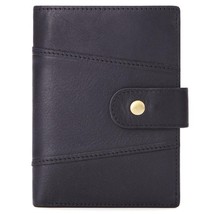 2022 New Men Short Wallet Leather Multi Card Purse Casual Hasp Solid Color Cowhi - £31.99 GBP