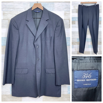 Brooks Brothers 346 Stretch Wool Suit Gray 3 Button Mens 41L Jacket 36R Pants - £62.56 GBP