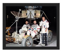 Apollo 15 Crew Lunar Landing Mission On Rover 8X10 Framed Photo - £15.68 GBP