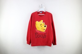 Vtg 90s Disney Womens L / XL Distressed Spell Out Winnie the Pooh Sweatshirt USA - $46.24