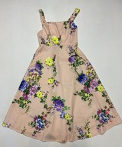 ASOS Design Tall Square Neck Prom Dress in Multi Floral Pink UK 12 (exp145) - £18.63 GBP