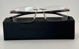 NEW AUTHENTIC PORSCHE DESIGN Rimless Eyeglass P’8344 S3 B Italy Gold &amp; B... - $176.72