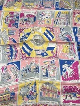 VTG 1950s Elizabeth Heintzen New Orleans Souvenir Scarf Handkerchief 29x29 - $18.52