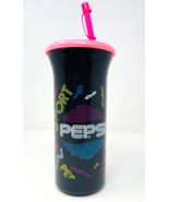 Rare Vintage Pepsi Plastic Straw Cup Super Sport Sex Can Retro 80s 90s N... - $42.04 CAD
