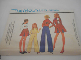 Vintage 70s Girls Size 6 McCalls t-shirt skirt pants jacket pattern 4666 - $19.98