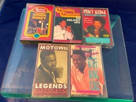 Motown Nat King Cole Marvin Lot of 5 Vintage Cassette Cartridge Tapes Untested - £14.86 GBP