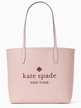 Kate Spade Large Reversible Leather Tote Pink Burgundy K4742  FS - $128.68