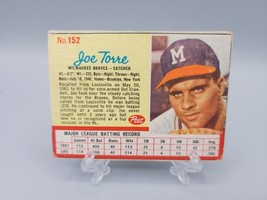 1962 Post Cereal #152 Joe Torre Vintage Baseball Trading Card - £9.77 GBP