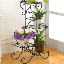 Multi Tier Metal Plant Stand Flower Pot Cactus Orchids Holder Rack Living Room - £54.33 GBP