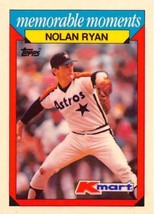 1988 Topps K-Mart Memorable Moments #23 Nolan Ryan NM-MT Astros ID:76808 - £1.90 GBP