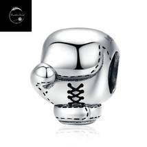 Sterling Silver 925 Boxing Glove Sports Fitness Hobby Bead Charm For Bracelets - £16.71 GBP