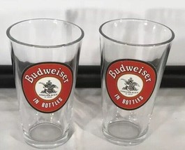Budweiser in Bottles Collectible Pint Glasses(Set of 2) Rare! Vintage St.Louis - £23.15 GBP
