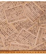 Cotton Sheet Music Scoresheet Songs Vintage 108" Wide Fabric by the Yard... - $24.95