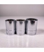 S-K USA 1/2&quot; Drive 3 Piece Partial 12-Point Metric Sockets 18 19 &amp; 22 MM - $33.60 CAD