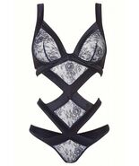 NWT Agent Provocateur Oriah Lace Strappy Bodysuit Lingerie Navy Black sz... - €179,46 EUR