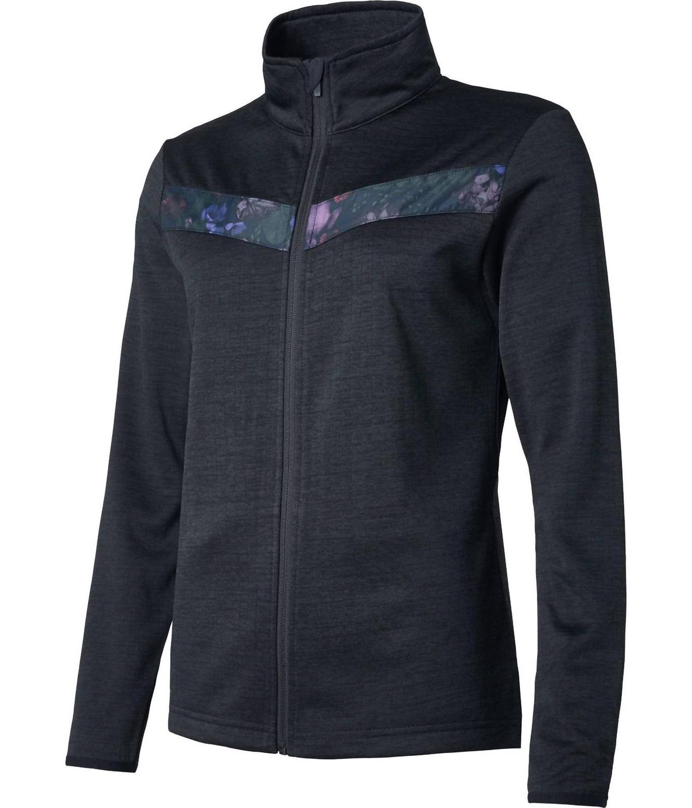 Abacus Sportswear Us Women’S Fortrose Full-Zip Fleece Jacket Black Flower - $79.00